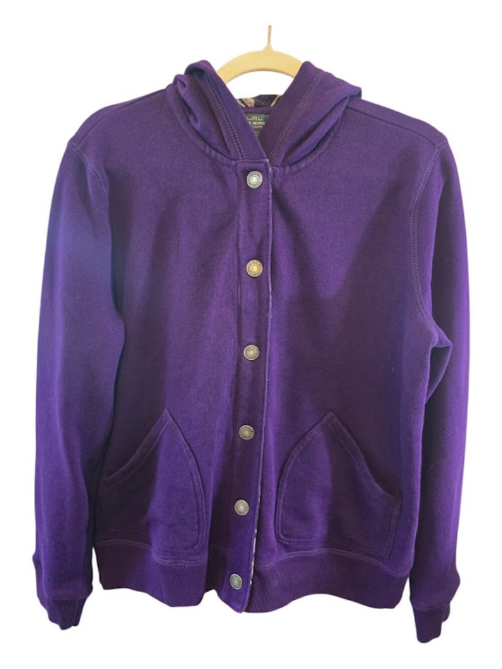 Cotton blend hooded cardigan Lauren Jeans Co by Ralph Lauren hoodie Large soft